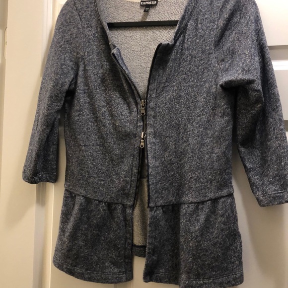 Express 3/4 sleeve high waist zip up. - Picture 3 of 3